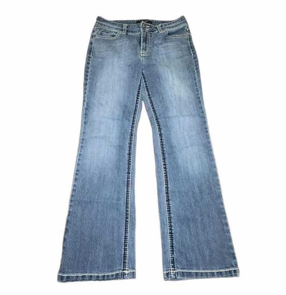 Nine West Jeans 10/29 Y2K Bootcut Embroidered Bling Pocket Denim